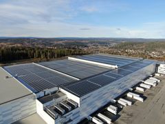 2.5MWp solcelleanlegg på Rema 1000 sin terminal på Vestby syd for Oslo