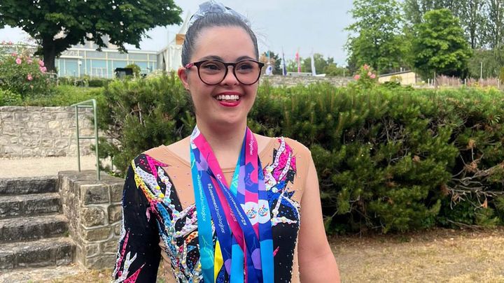 Sofia Mathisen smilte stort etter bragden.