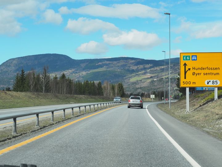 E6 i Gudbrandsdalen ved Øyer.Foto: Rune Kjøs / Nye Veier