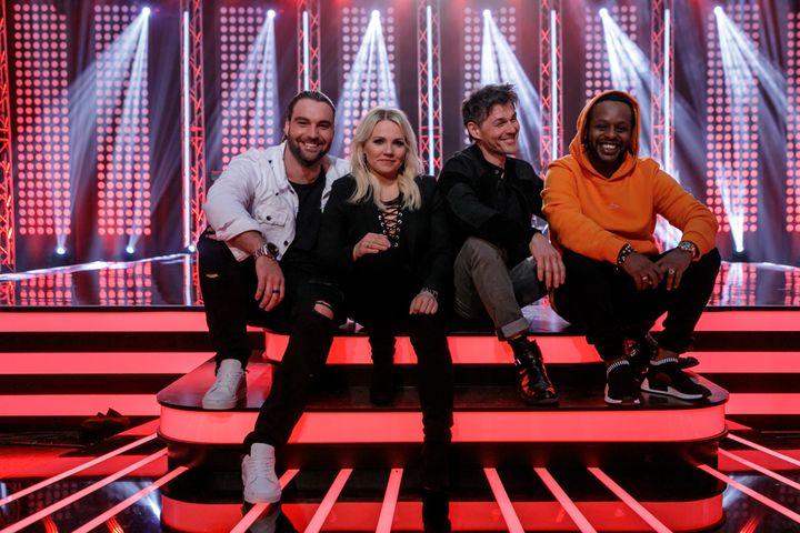 Mentorene: Martin Danielle, Lene Marlin, Morten Harket og Yosef Wolde-Mariam.