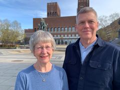 Therese Thyness Fagerhaug og Bård Eirik Ruud leder Unio Oslo kommune i lønnsoppgjøret. Foto: Arun Ghosh / Utdanningsforbundet