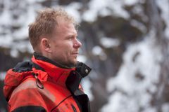 Odda: Thord Paulsen (42) er sjef for Falck-stasjonen i Odda, hvor han har et knippe bilbergere ansatt. For Thord betyr snø "money from the sky", og er det ikke snø ute blir det mye sprell inne. Foto: National Geographic Channel