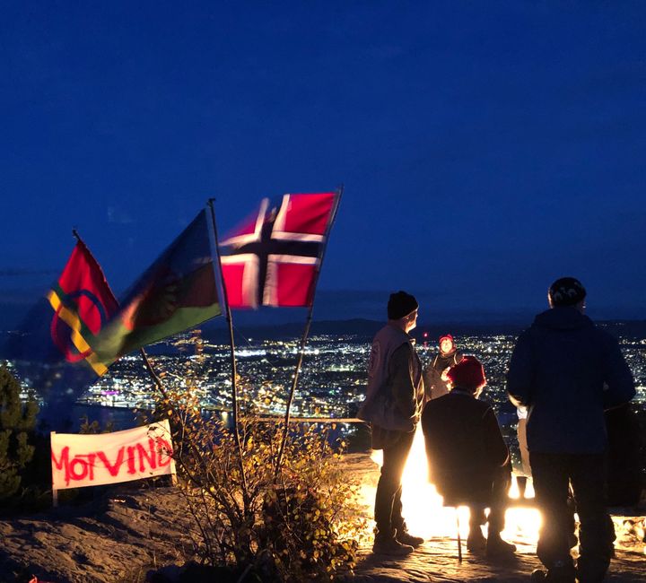 Vardetenning på Våttakammen i Trondheim tirsdag 8. oktober 2019. Foto: privat