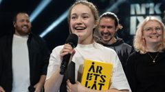 Sigrid vant Årets låt med låten "Strangers". Foto: Kim Erlandsen/NRK P3
