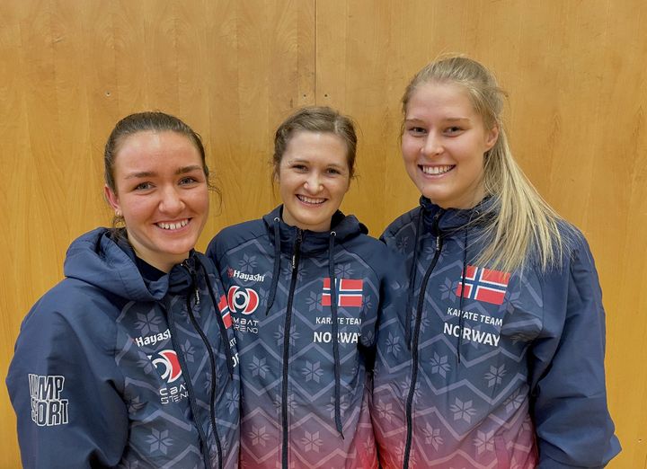 Fra venstre: Andrine Farnes Hilton, Bettina Alstadsæther, Lotte Andersen. Foto: Norges Kampsportforbund