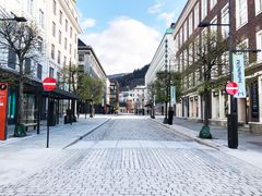 Sentrumsprosjekt som Olav Kyrresgate i Bergen har mange involverte parter (Foto: Knut Eidsnes, Statens vegvesen).