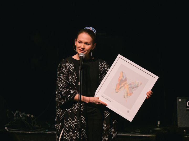 Marja Mortensson fikk NOPAs musikkpris. Foto: Christoffer Krook