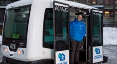 OBOS setter opp Norges første rute med selvkjørende busser. På bildet: Daniel Kjørberg Siraj, konsernsjef i OBOS. Foto: Morten Bendiksen.