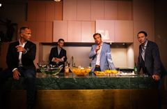 De fire finansmennene Jeppe (Jon Øigarden), William (Pål Sverre Hagen), Henrik (Tobias Santelmann) og Adam (Simon J. Berger) er mangemillionærene seerne har blitt kjent med i de to første sesongene av serien. 
FOTO: FREMANTLE/NRK