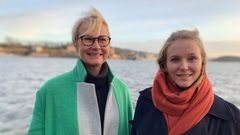 Elisabeth Grieg, styreleder i Grieg Maturitas og Christine Spiten, seniorrådgiver i WWF Verdens naturfond. Foto: Marian Rui Slettebakken