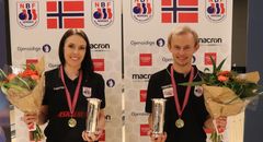 NM-vinnerne med Kongepokaler, Jeanett Haavelmoen Johansen og Alexander Beck.