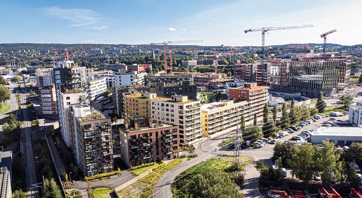 På Ulven i Oslo er OBOS i full gang med å bygge boliger.