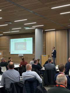 Lars Erik Marcussen presenting the ship at GSPs event the 10th of december