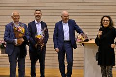 Trond Mohn, Olav Hovland, Frank Johannesen og Åse Ljones