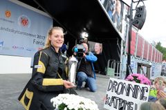 Katrine Aannestad Lund fra Jondalen er den siste kvinne som ble Skytterdronning på Landsskytterstevnet i 2017. Blir det ny skytterdronning under Landsskytterstevnet i Kongsberg 6. august? Foto: Norsk Skyttertidende