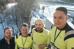 Portettbilde av fire menn