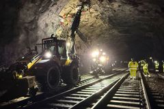 Vedlikeholdsarbeid i Romeriksporten.