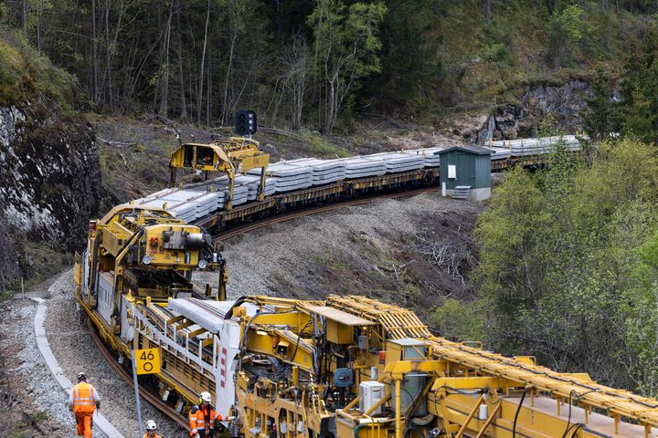 Sporombyggingstog i Trøndelag.