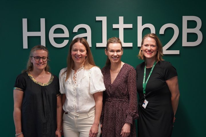 Fra venstre: Anne Margrethe Aldin Thune, kommunikasjonssjef i Boots Apotek/Alliance Healthcare, Kathrine Mehlin, admini strerende direktør i Boots Apotek/Alliance Healthcare,  Monica Børter Bekkhus, markedssjef i Boots Apotek/Alliance Healthcare og Elen Høeg, daglig leder i Health2B (Foto: Health2B)