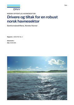 Forside av rapport.