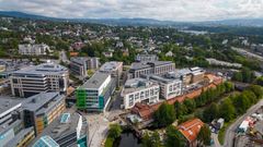 «God morgen Norge» sitt nye studio ligger sentralt på Lilleaker i Oslo, 3 minutters gange fra Lysaker stasjon. Foto: Jan-Petter Dahl / TV 2