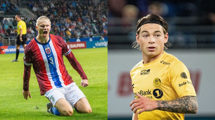 Erling%20Braut%20Haaland%20kan%20ta%20Norge%20til%20VM%2C%20og%20Patrick%20Berg%20kan%20ta%20sitt%20Bod%F8%20Glimt%20til%20Champions%20League.%20Foto%3A%20Bildemontasje.