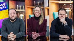 Robin Grov, Anne Sturød og Simen Stamsø Møller lover romslig takhøyde i morgenpodkasten «Snakk Sport!» hver morgen mandag til fredag. Foto: Daniel Sannum Lauten/TV 2