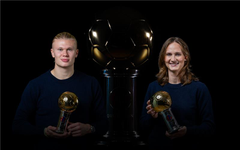 Erling Braut Haaland og Caroline Graham Hansen vant Gullballen 2024