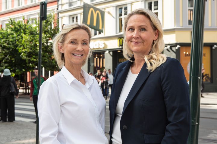 Eiendomssjef for McDonald’s i Norge, Liv Siri H. Silseth og administrerende direktør for McDonald's i Norge, Ann Helen Våge.