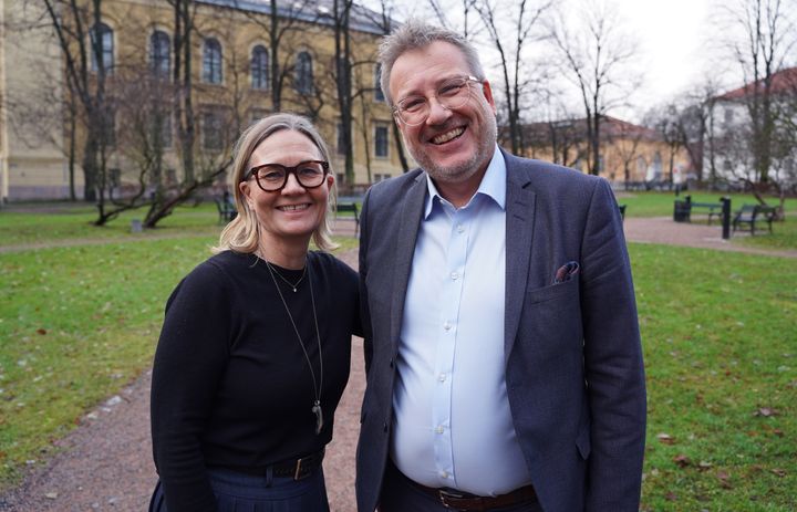 Columbus blir medlem i Virke. Fra venstre Mille Haslund Mellbye, viseadministrerende direktør i Virke og Petter Wersland, daglig leder i Columbus Norge.