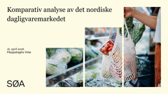 Komparativ analyse av det nordiske dagligvaremarkedet, utført av Samfunnsøkonomisk analyse for Virke