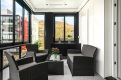 Foto av interiøret i en balkong