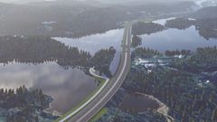 Bakkevann. Illustrasjon reguleringsplan E18 Kragerø - Bamble