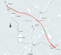 Ny E39 gjennom Lyngdal flytter trafikken bort fra tettbebygd strøk.
