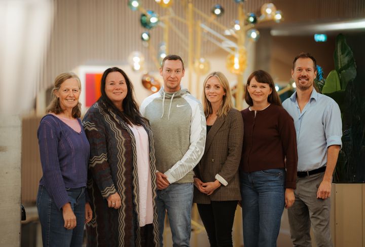 Prosjektets arbeidsgruppe, fra venstre: Annette Sørensen, Hilde Skjerve, Lars Erik Braaum, Aase Sætrang, Benedicte R. Blom, Emil Trygve Hasle Hoff.