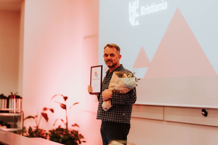 Andreas Norgår Thon vant Kristianiaprisen for årets underviser.