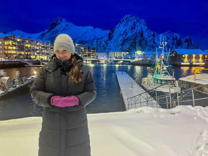 Unge fiskere holder til langs hele kysten. Her er fiskeri- og havminister Cecilie Myrseth i Svolvær. Foto: Emil Bremnes, NFD