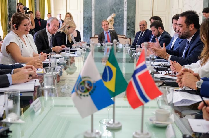 Næringsminister Cecilie Myrseth møtte guvernør i Rio de Janeiro, Claudio Castro.