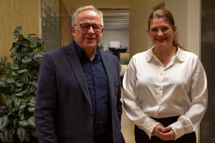 Næringsminister Cecilie Myrseth og direktør ved Brønnøysundregistrene, Lars Peder Brekk.