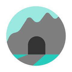 Illustrasjon av tunnel i fjell