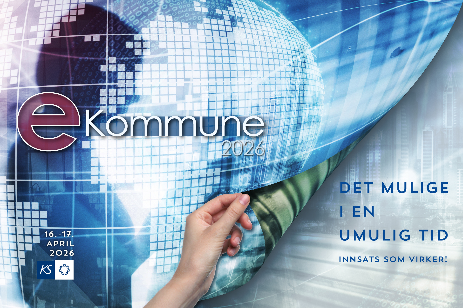 KS inviterer til konferansen eKommune 2026 om digitalisering og innovasjon på The Hub i Oslo 16. og 17. april.