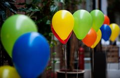 Ballonger i forskjellige farger