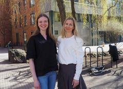 Foto av Kateryna Yevseichyk og Olesya Cherkes.