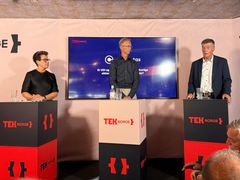 Fra venstre: Ingunn Foss (Høyre), Lars Stokke (Computas) og Odd Harald Hovland (Arbeiderpartiet)