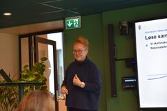 Thale Håmo, oppgaveleder og seniorrådgiver i Nasjonalarkivet ga et innblikk i hvordan Nasjonalarkivet jobber strategisk med KI