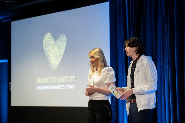 Framtidsmøtet løfter fram unges stemme. Årets tema er "Alle unge innafor - oppskrifter for fellesskap i 2050". Her fra 2023.