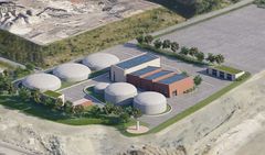 Illustration of biogas plant in Voss