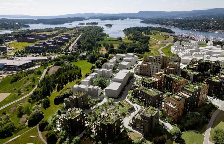 Overview from the project area at Storøykilen, Fornebu