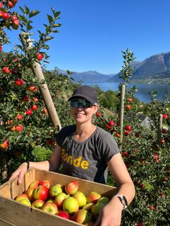 I tillegg til plommer, dyrker Therese Jaastad epler