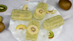 Kiwi- og mynteis er friskt og godt i sommervarmen.